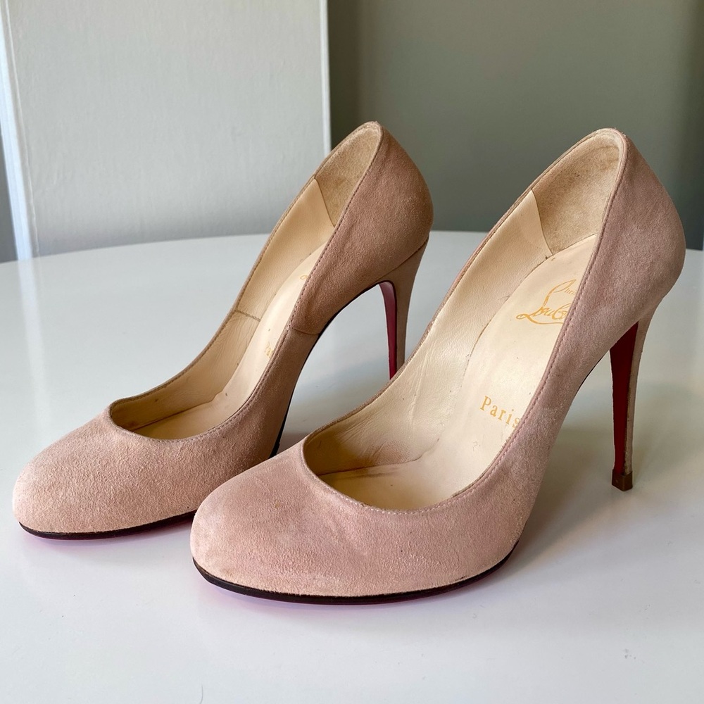 Christian Louboutin Dolly 100 Rosy Pink Suede 36